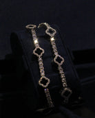 3mm Black Motif Diamond Moissanite Tennis Bracelet