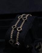 3mm Black Motif Diamond Moissanite Tennis Bracelet