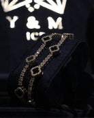 3mm Black Motif Diamond Moissanite Tennis Bracelet