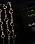 3mm Black Motif Diamond Moissanite Tennis Bracelet