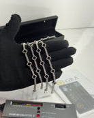 3mm Black Motif Diamond Moissanite Tennis Bracelet